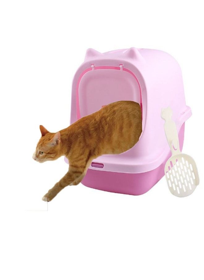 NKX - Hooded Cat Litter Box Large Size with Litter Scoop - Image 1