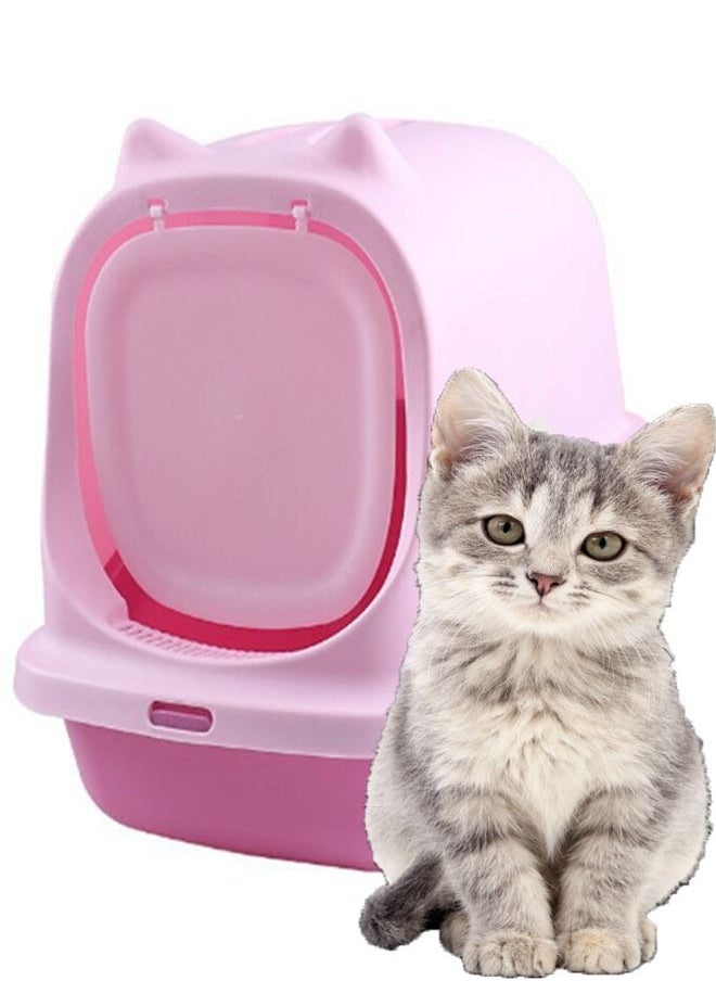NKX - Hooded Cat Litter Box Large Size with Litter Scoop - Image 1