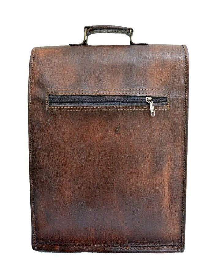 RSN 13 Inch Vintage Handmade Real Brown Leather Messenger/Shoulder Bag - Image 2