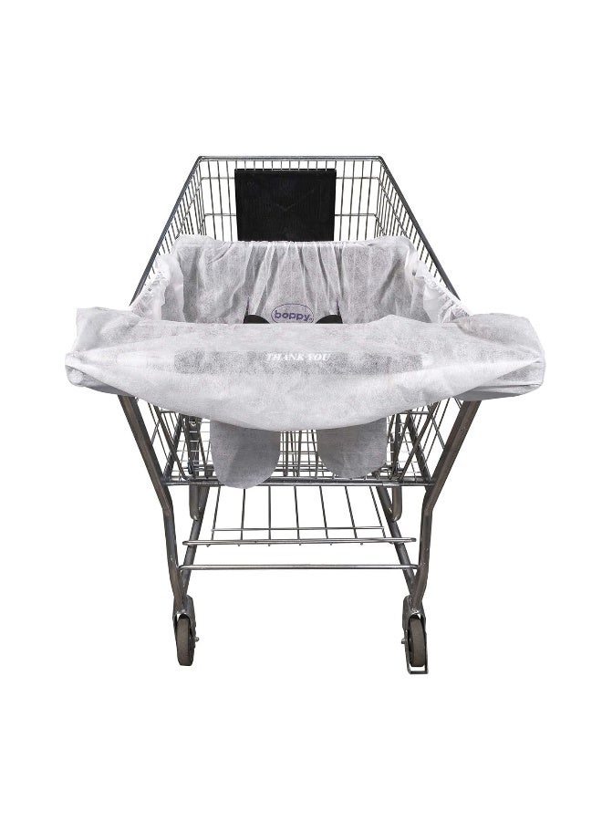 Boppy Disposable Shopping Cart Cover, Pack of 5 Single-use Covers in Resealable Pouch for On-The-Go Backup, Easy-on Design for Shopping Carts and Playground Swings, 6-48 Months - Image 1