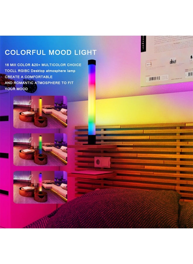 LED Computer Desktop Background Ambient Light Gaming RGBIC Illusion Desk Lamp BT Music Pickup Light
