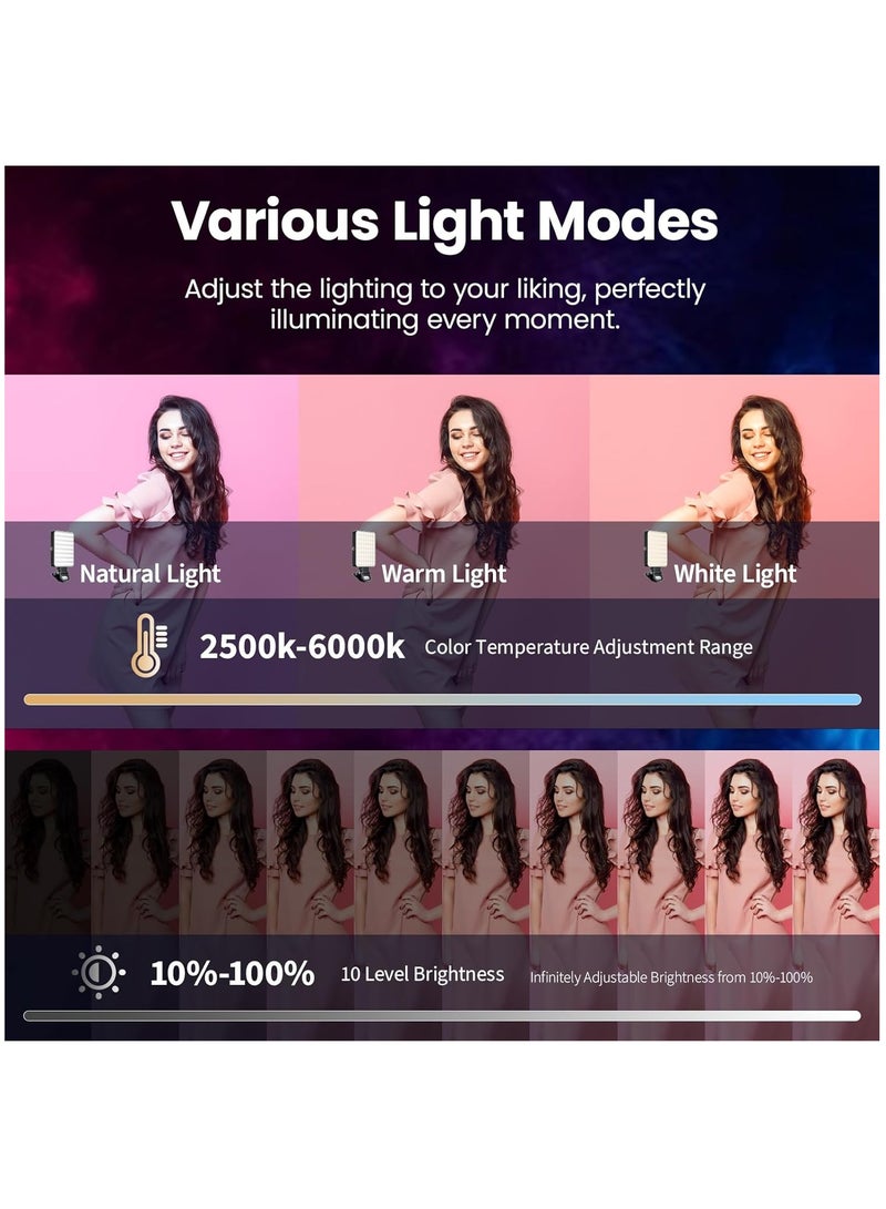 Bamboo RGB Video Light with Magsafe, Photography Light Clip on Phone Laptop,Portable LED Camera Fill Light Panel,Pocket LED Phone Light,Dimmable 9 Lighting Effects,Rechargeable LED Lighting for Video Conference,TikTok,Youtube - Image 3