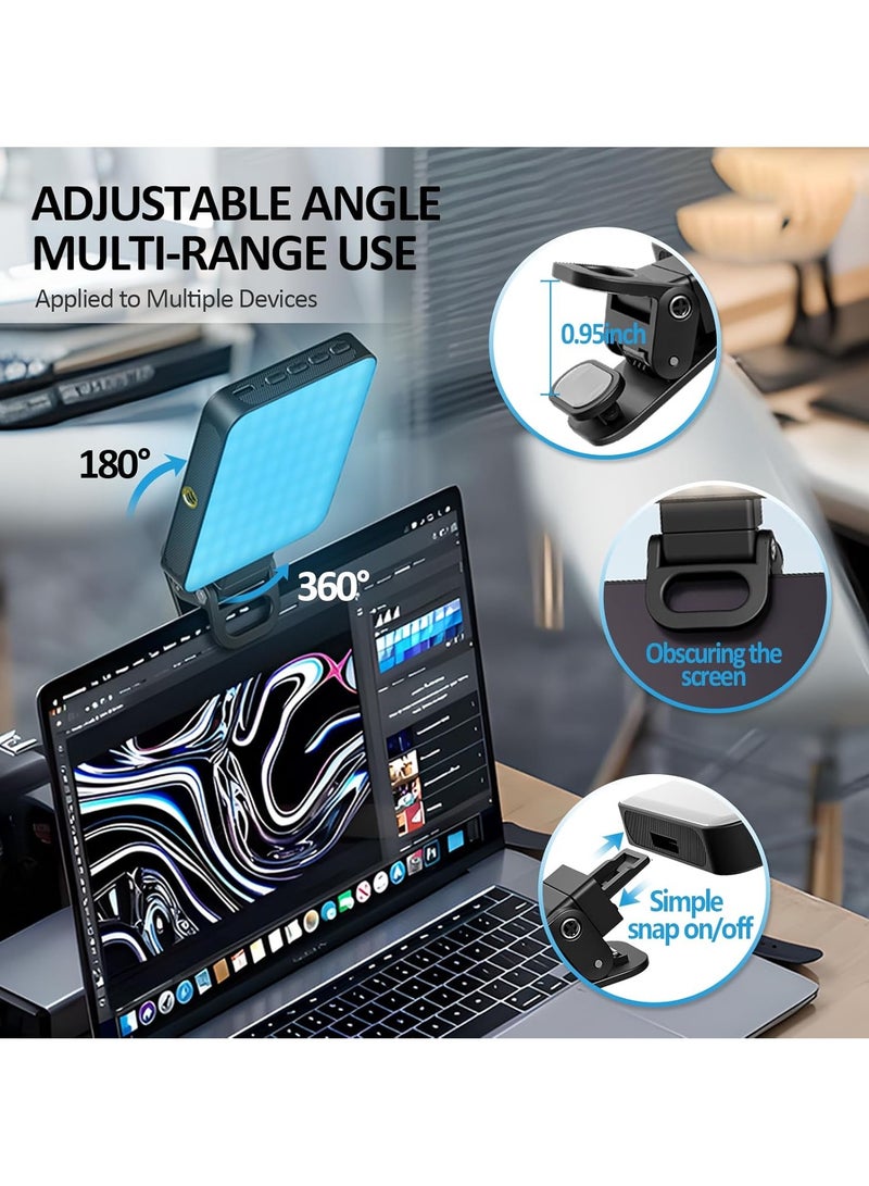 Bamboo RGB Video Light with Magsafe, Photography Light Clip on Phone Laptop,Portable LED Camera Fill Light Panel,Pocket LED Phone Light,Dimmable 9 Lighting Effects,Rechargeable LED Lighting for Video Conference,TikTok,Youtube - Image 5