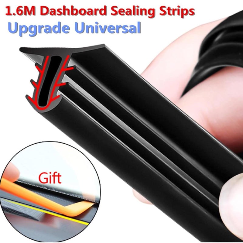 Careflection Car Dash Board Wind Shield Sound, Odour, Smell, Horn, Noise, Vibration Proof Sealing Strips Stickers (1.6M, Pack of 1) Rubber Gap Seal U Type Insulation (5 Years Warranty) - with applicator Tools (2) - Image 4