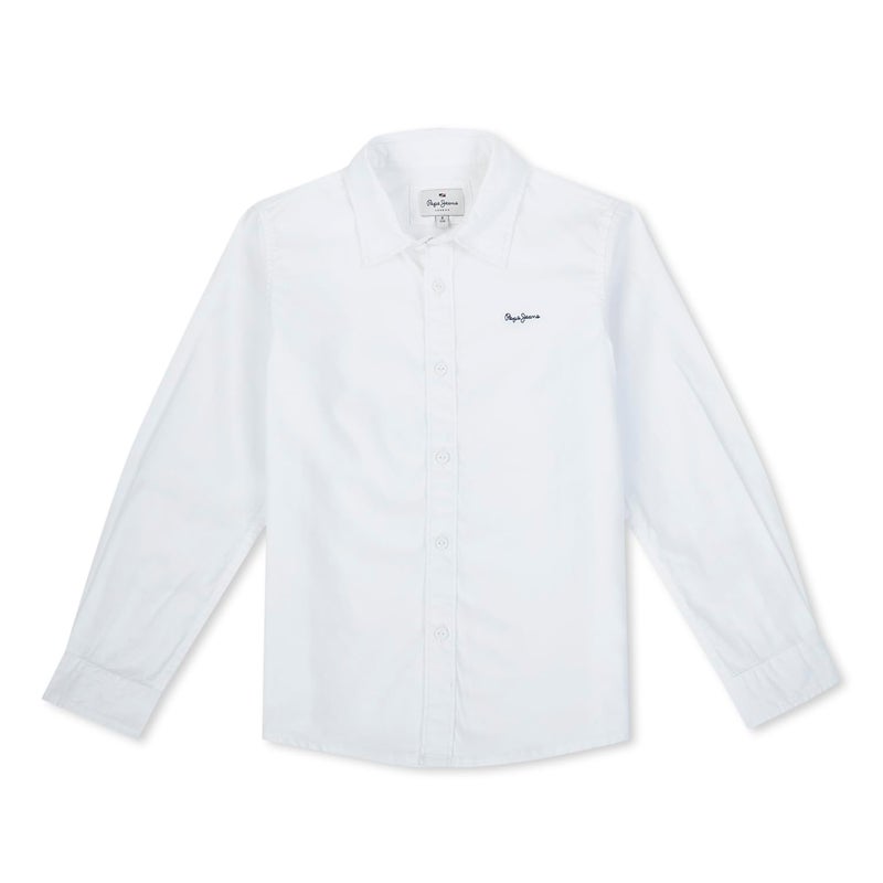 Pepe Jeans Boy's Cotton Regular Fit Shirt (PB302537_White, 10-11 Years - Image 3