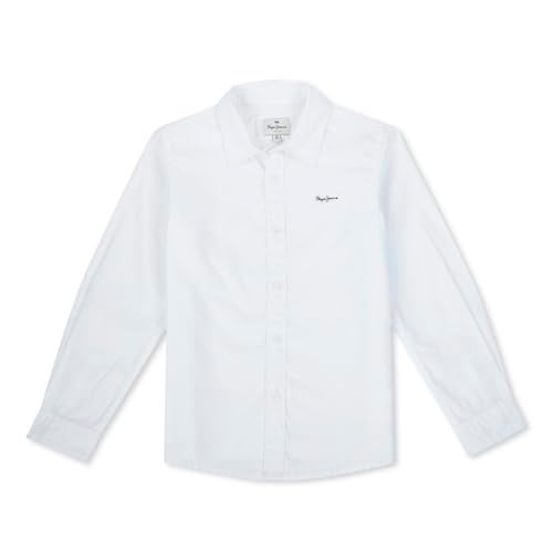Pepe Jeans Boy's Cotton Regular Fit Shirt (PB302537_White, 10-11 Years - Image 1