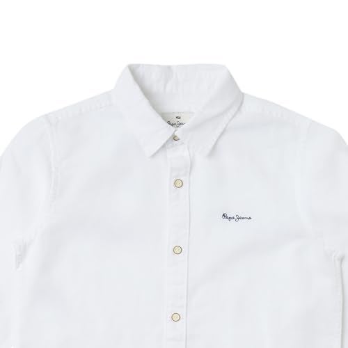 Pepe Jeans Boy's Cotton Regular Fit Shirt (PB302537_White, 10-11 Years - Image 4