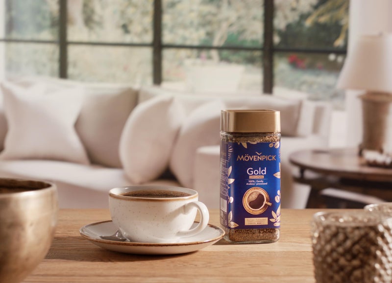Movenpick Gold Original Imported Coffee - Classic Instant Powder, With Rich Aroma, 100% Arabica Blend, Strong Freeze Dried, Premium Pure Roasted, High Caffeine Flavour, Weight 100g - Image 5