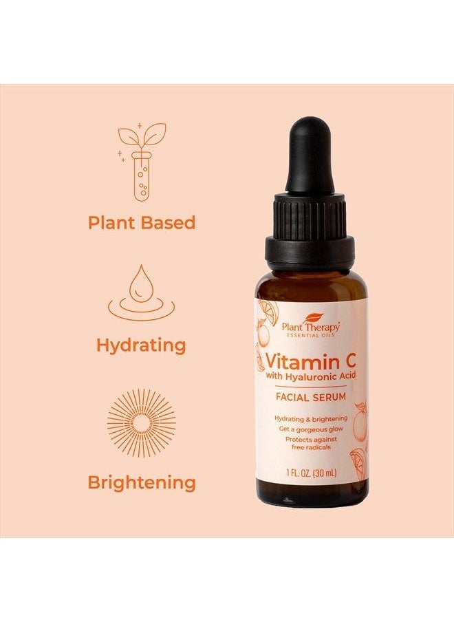 Plant Therapy - Vitamin C Face Serum & Hyaluronic Acid, Anti-Aging Serum with Ferulic Acid, Vitamin E, Brightening Serum for Fine Lines & Wrinkles, 1 oz - Image 1