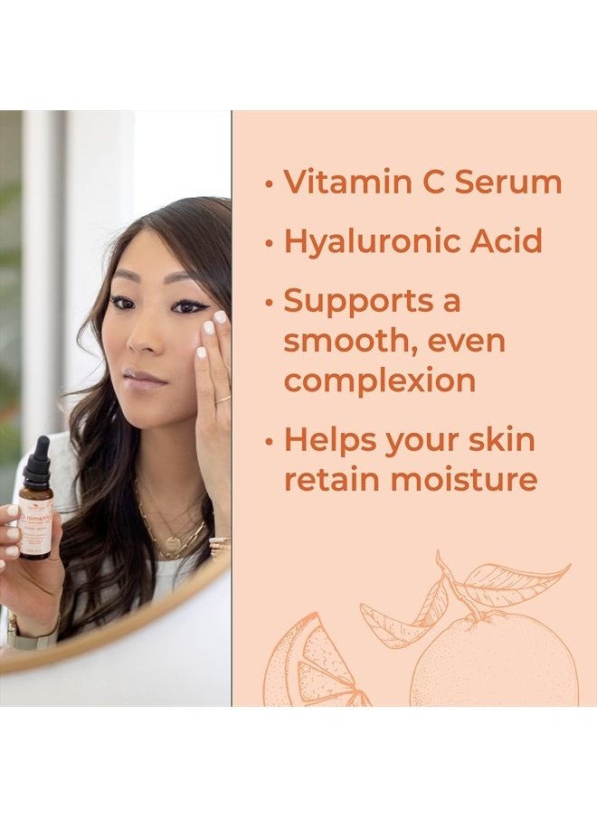 Plant Therapy - Vitamin C Face Serum & Hyaluronic Acid, Anti-Aging Serum with Ferulic Acid, Vitamin E, Brightening Serum for Fine Lines & Wrinkles, 1 oz - Image 1
