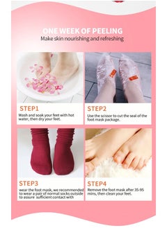 efero Foot Peeling and Exfoliating Mask, Dead Skin Removing Sock - Peach  - Image 4