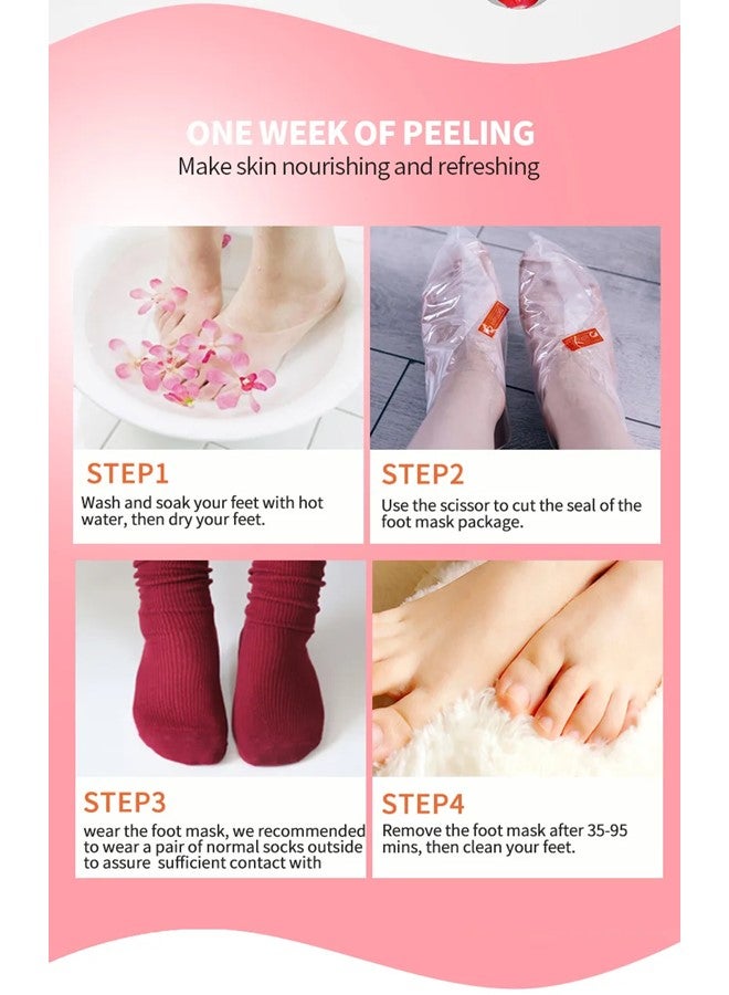 efero Foot Peeling and Exfoliating Mask, Dead Skin Removing Sock - Peach - Image 4