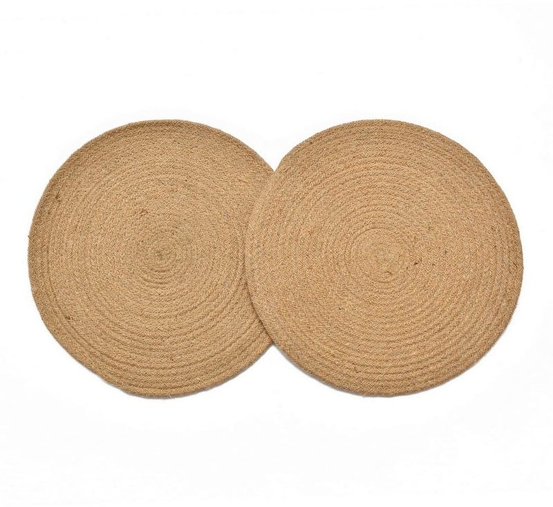 pepme Jute placemat Round Plain 12 inch Pack of 2  - Image 4