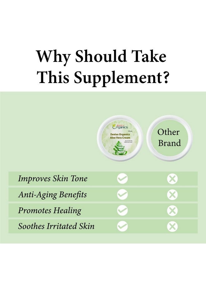 ZENIUS Aloevera Skin Cream for Face, Hands & Body 100gm | Multi Active Actions - Moisturizing, Soothing, Brightening, Anti-Ageing, Anti-Pollution & UV Protection | All in One Skin Cream for Dry Skin - Image 2
