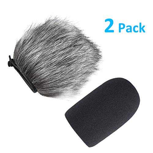 SUNMON Windscreen and Foam Cover, Indoor Outdoor Microphone Wind Muff for Audio-Technica AT2020, AT2020USB, AT2020USB+ mic AT2035, AT4040, AT2050 Microphone（2Pack） - Image 2