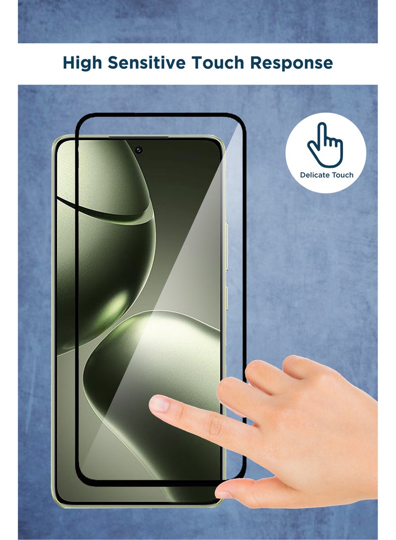 For Xiaomi 14T 5G - Tempered Glass Screen Protector - Delicate Touch , Higher Transparency , Easy to Install ,Anti-scratch and Bubble-free Screen Protector - Black - Image 3