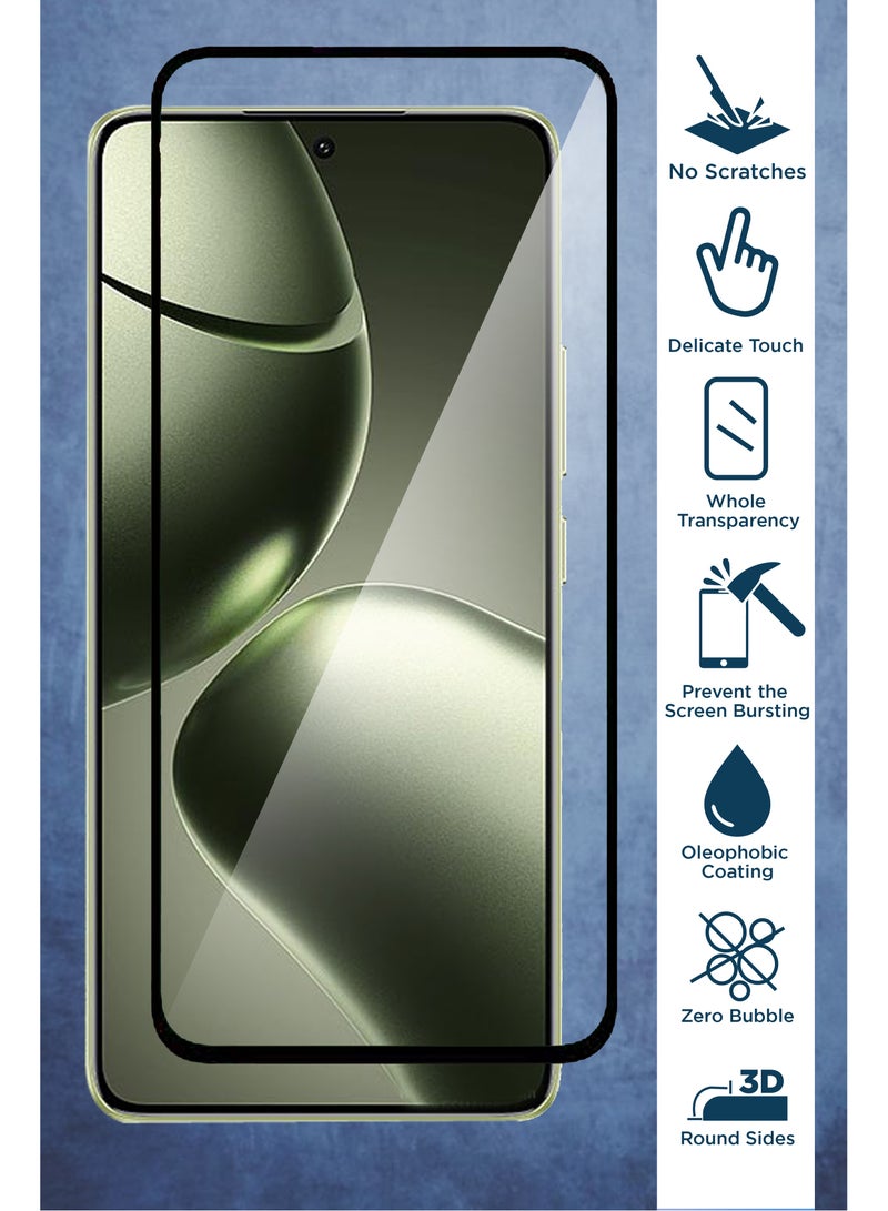 For Xiaomi 14T 5G - Tempered Glass Screen Protector - Delicate Touch , Higher Transparency , Easy to Install ,Anti-scratch and Bubble-free Screen Protector - Black - Image 2