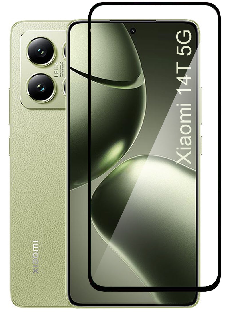 For Xiaomi 14T 5G - Tempered Glass Screen Protector - Delicate Touch , Higher Transparency , Easy to Install ,Anti-scratch and Bubble-free Screen Protector - Black - Image 1