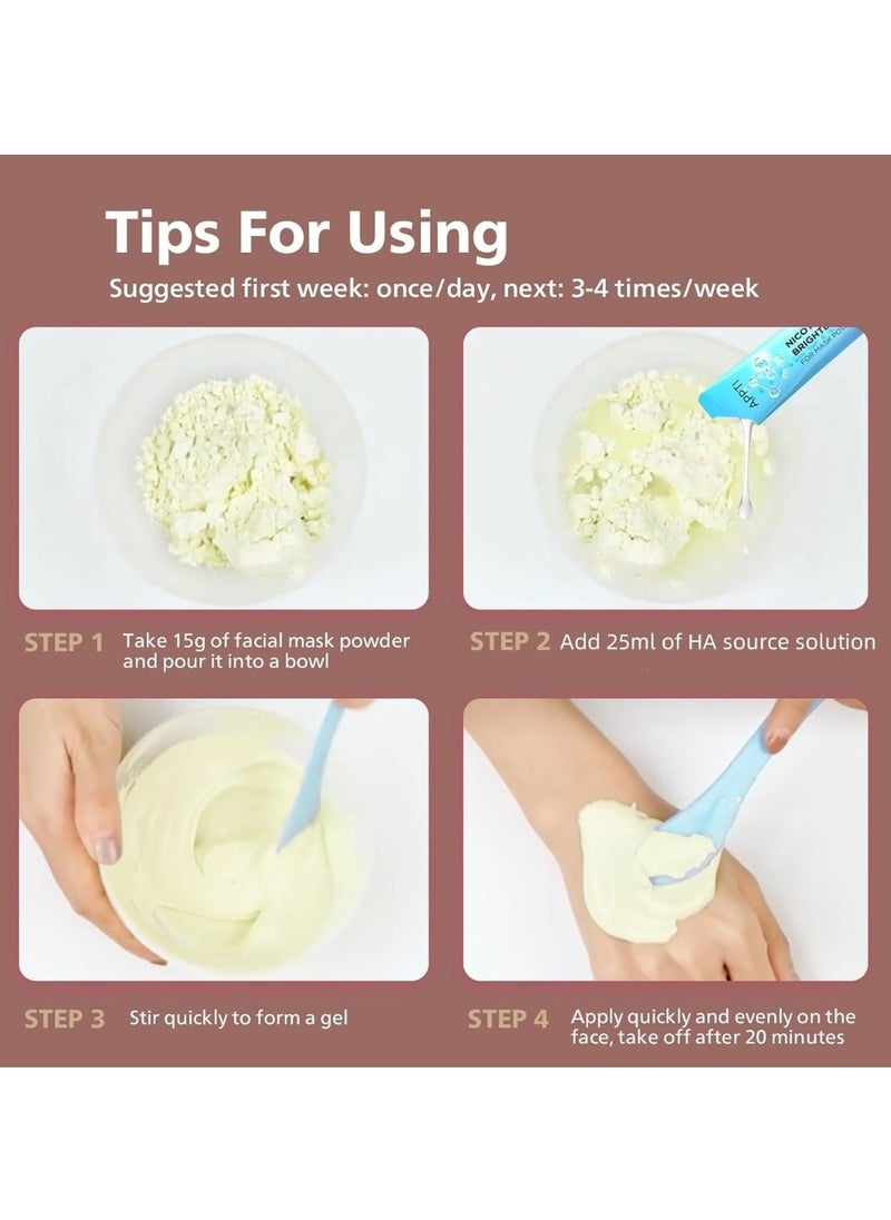 APPTI - Macaroon Mask Multi Effects Mask Powder Peel Off Multiple Flavors Macaroon Mask for Face Care Home DIY Spa Ordinary Collagen Face Mask with HA and Niacinamide Moisturizing Face Mask Jelly Face Mask - Image 1