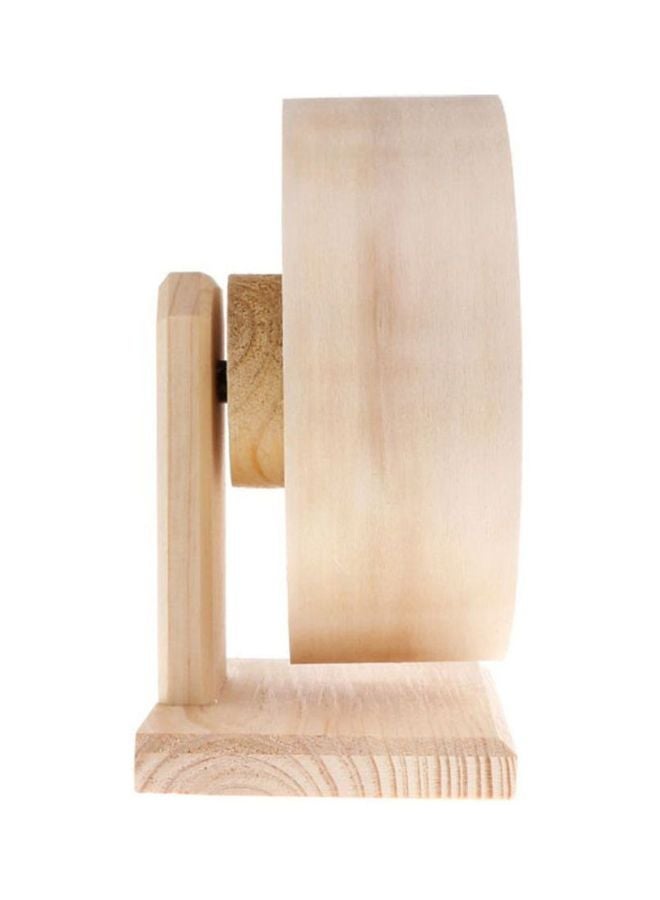 NIBEMINENT Wood Hamster Roller Pet Toy Beige - Image 2