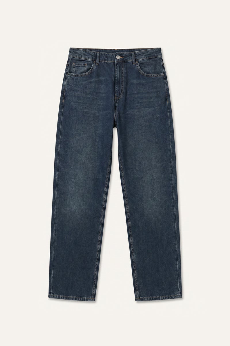 DeFacto Blue Man Baggy Fit Trousers Casual - Image 1