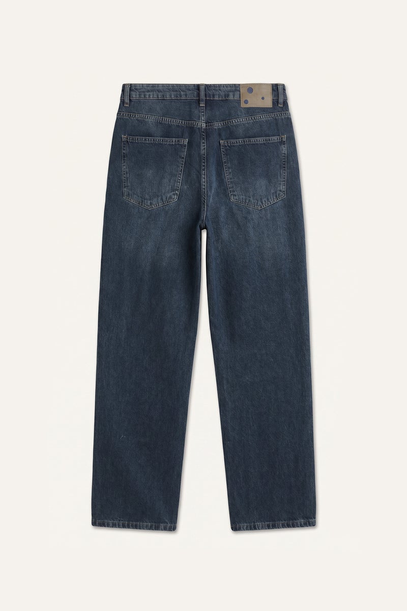 DeFacto Blue Man Baggy Fit Trousers Casual - Image 2