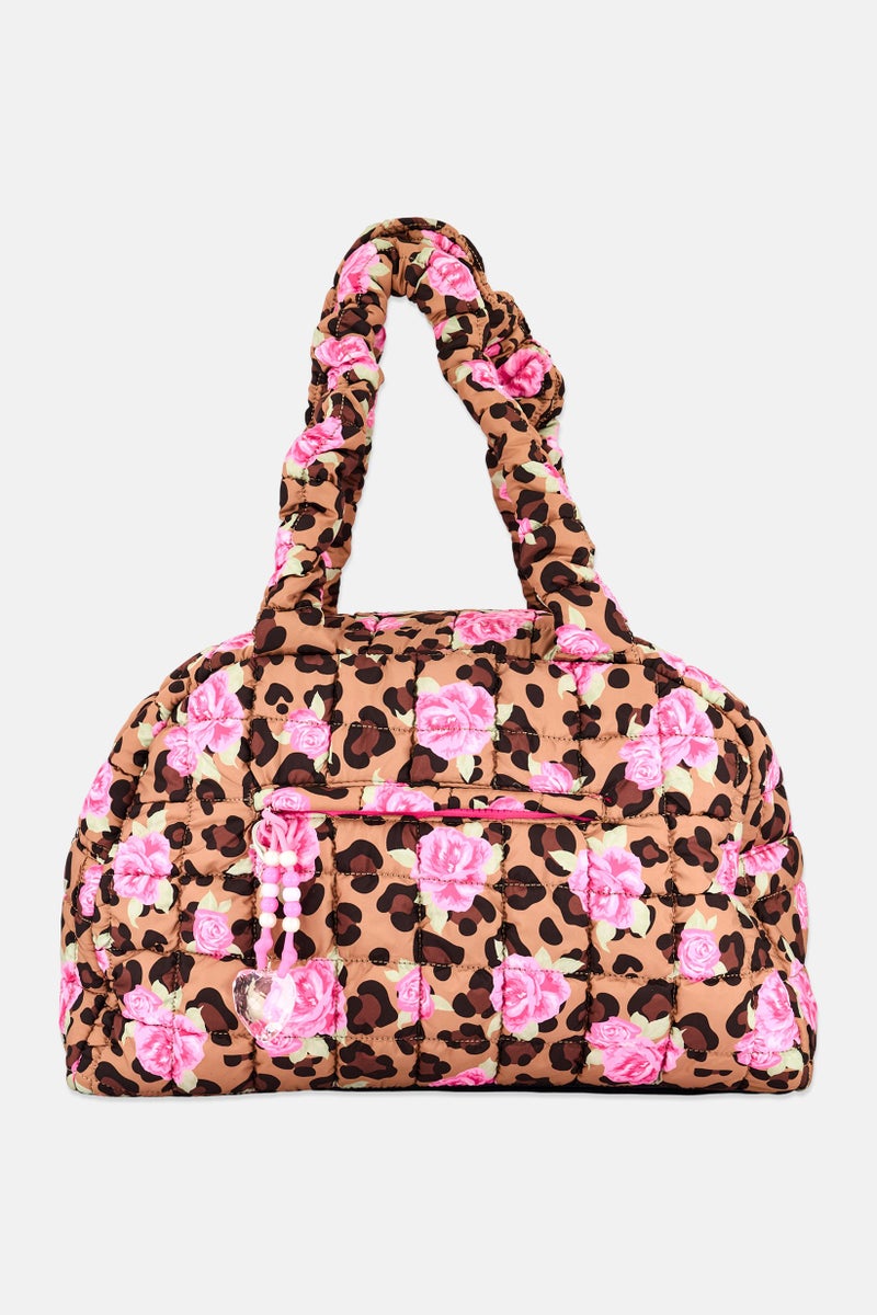 Miss Gwen's OMG Kids Girl Floral Print Duffle Bag, Multicolor - Image 1