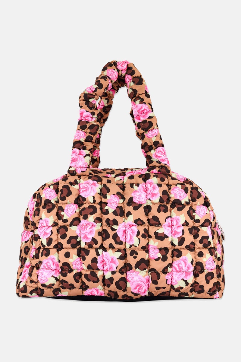 Miss Gwen's OMG Kids Girl Floral Print Duffle Bag, Multicolor - Image 4