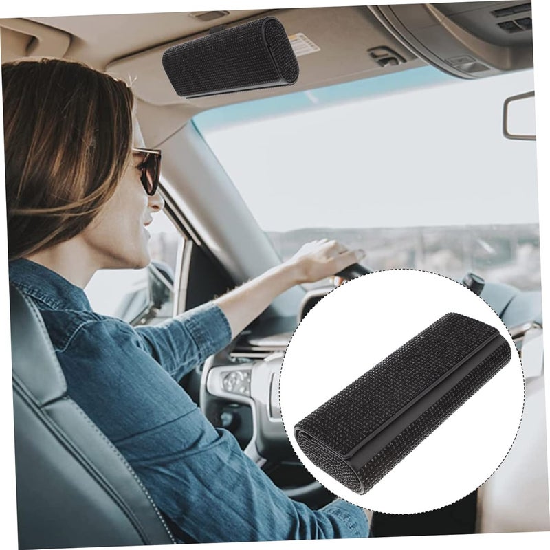 FAVOMOTO 3pcs Car Sunglasses Holder Bling Rhinestone Visor Glasses Storage Organizer for Women Stylish Eyewear Accessory for Cars Suvs and Trucks Keeps Glasses and Items Safe - Image 2