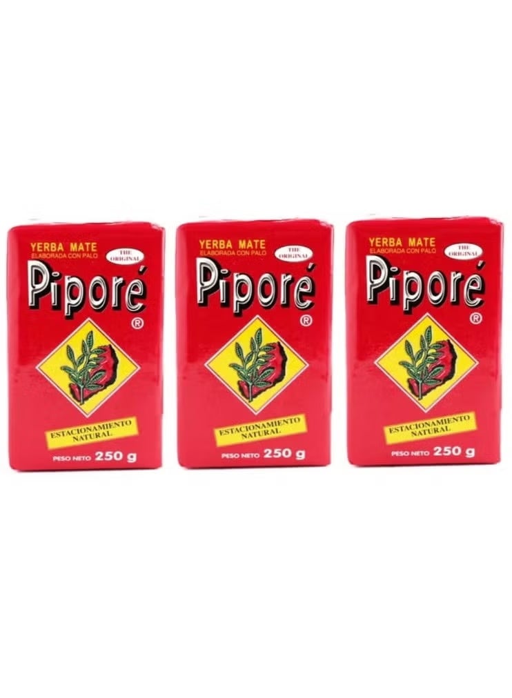 Pipore Yerba Mate Elaborada Con Palo - 3x250g - Image 1
