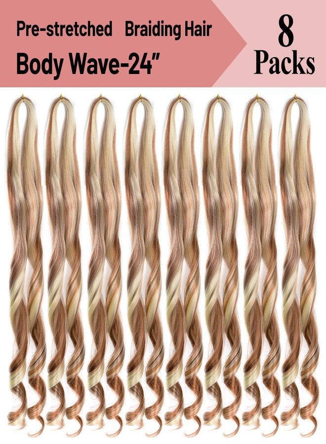 Luoyudu French Curly Braiding Hair for Box Braids,30/613 Loose Wave Braiding Hair 8 Packs 24 Inch 75g/Pack Spanish Curly Synthetic Spiral Curl Braiding Hair Extensions (24 Inch,8 Packs,30/613) - Image 4