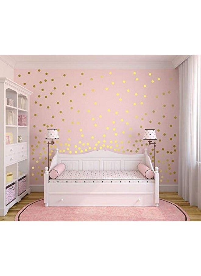YOYOYU ART HOME DECOR - Easy Peel Stick Gold Wall Decal Polka dot Wall Sticker Safe on Wall- Removable Kids Nursery Room Decor Circle Dot Decals Sticker 80pcs/ Set YYU-17 (Gold 4.8cm/pcs) - Image 1
