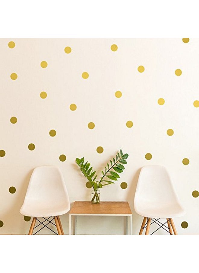 YOYOYU ART HOME DECOR - Easy Peel Stick Gold Wall Decal Polka dot Wall Sticker Safe on Wall- Removable Kids Nursery Room Decor Circle Dot Decals Sticker 80pcs/ Set YYU-17 (Gold 4.8cm/pcs) - Image 1