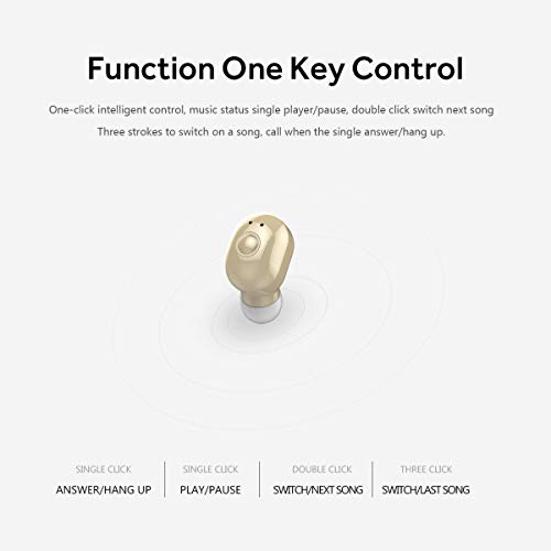 AIYIBEN Mini Bluetooth Earbud Smallest Wireless Invisible Headphone with 4-5 Hour Playtime Headset with Mic for iPhone & Android (Skin) - Image 4