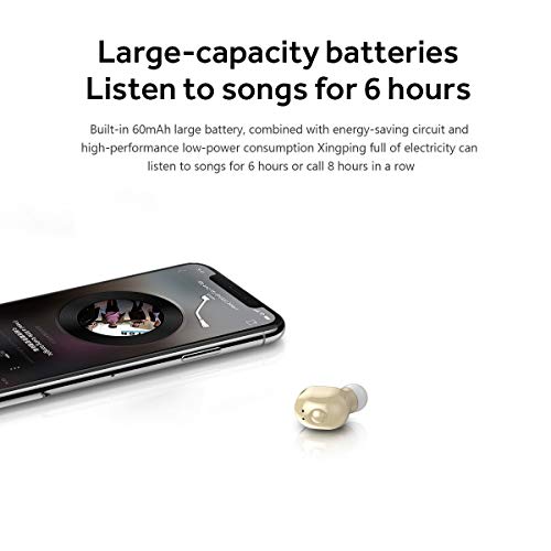 AIYIBEN Mini Bluetooth Earbud Smallest Wireless Invisible Headphone with 4-5 Hour Playtime Headset with Mic for iPhone & Android (Skin) - Image 3
