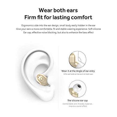 AIYIBEN Mini Bluetooth Earbud Smallest Wireless Invisible Headphone with 4-5 Hour Playtime Headset with Mic for iPhone & Android (Skin) - Image 5
