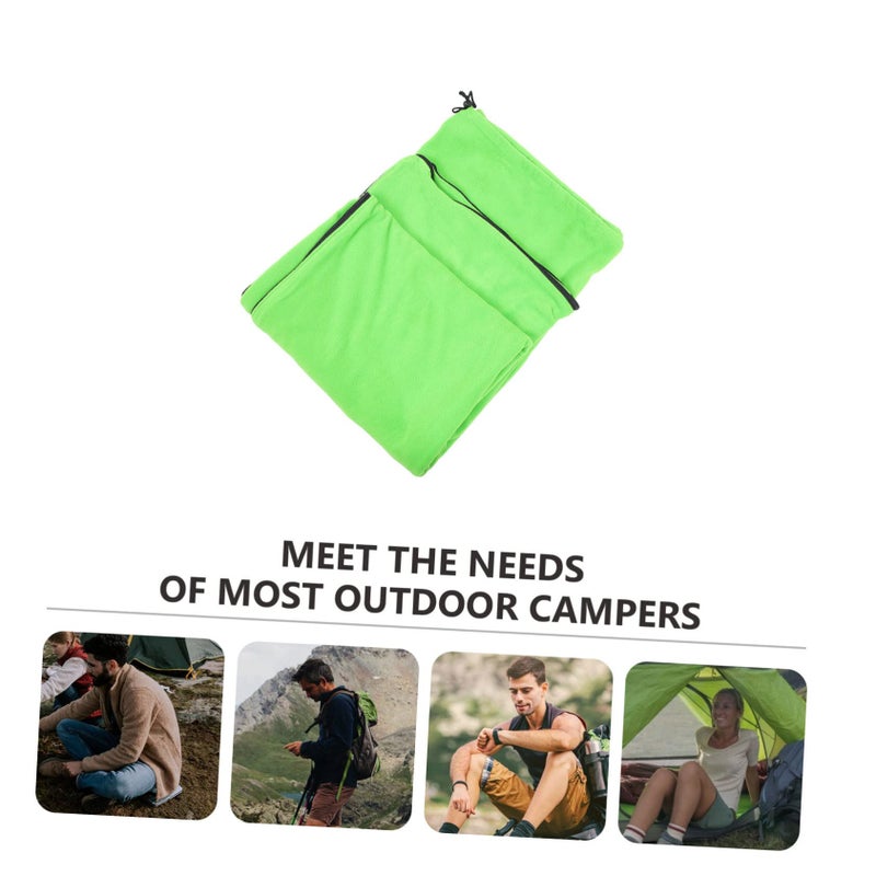 Lightweight Fleece Sleeping Bag for Adults Compact Portable Outdoor Camping Fall - Image 3