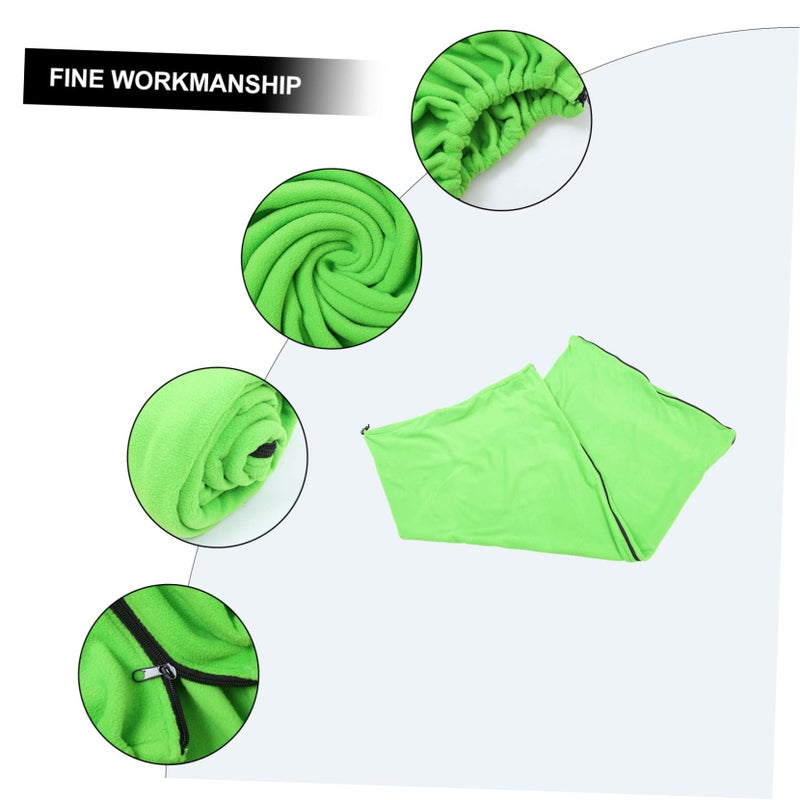 Lightweight Fleece Sleeping Bag for Adults Compact Portable Outdoor Camping Fall - Image 4