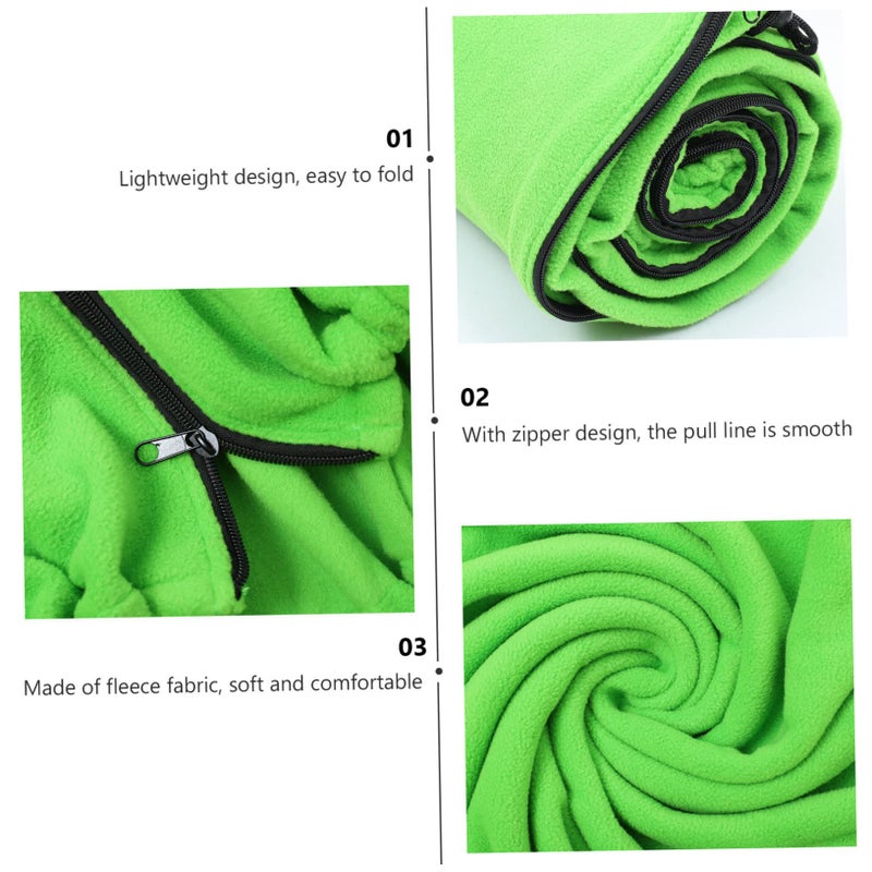 Lightweight Fleece Sleeping Bag for Adults Compact Portable Outdoor Camping Fall - Image 5