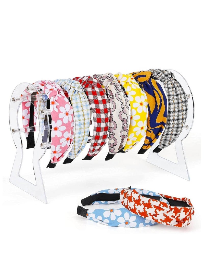 Oasisgalore Acrylic Headband Holder Hair Scrunchies Organizer - Clear Hair Hoop Display Stand for Women and Girls  - Image 1