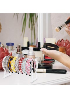 Oasisgalore Acrylic Headband Holder Hair Scrunchies Organizer - Clear Hair Hoop Display Stand for Women and Girls  - Image 5