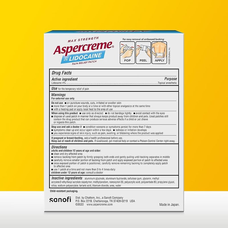 ASPERCREME LIDOCN PATCH XL O/F (Pack of 3) - Image 2