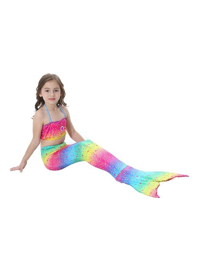NIBEMINENT 4-Piece Mermaid Swimming Costume Set 120cm - Image 4