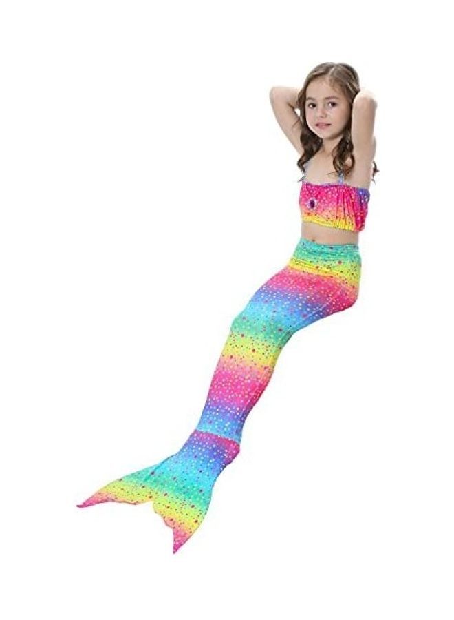 NIBEMINENT 4-Piece Mermaid Swimming Costume Set 120cm - Image 3