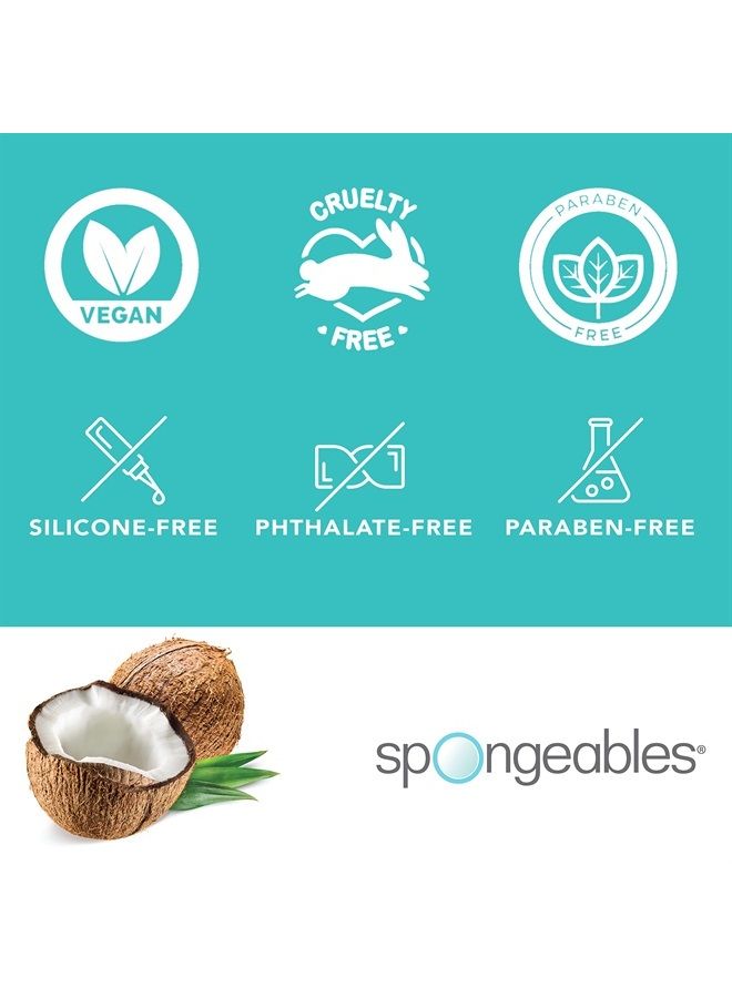 spongeables Spongables Pedi Scrub Foot Exfoliating 20+ Wash Sponge, Coconut Colada, 3 Count - Image 5