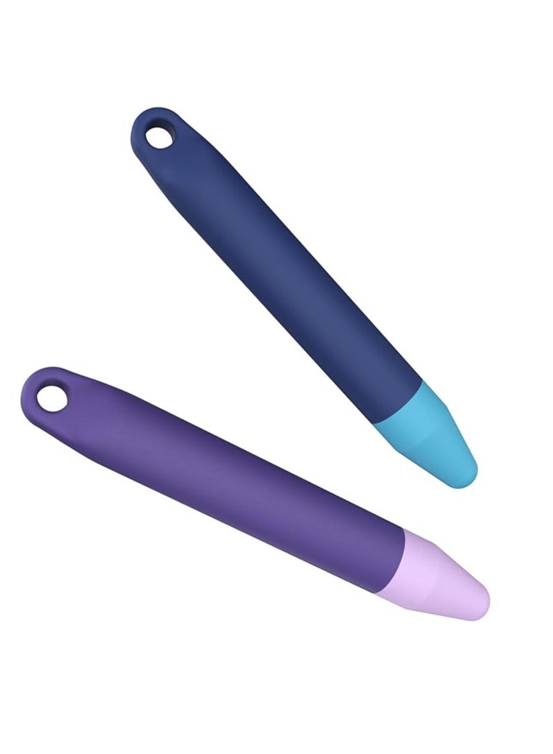 AWINNER Kid-Friendly Pens for Touch Screens 2 Pack of Purple and Blue Stylus