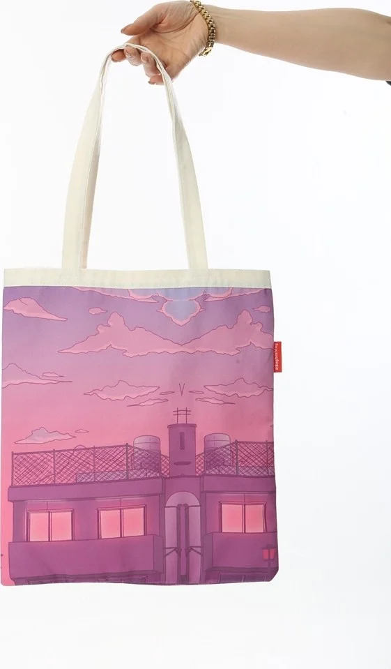 Baghashtag On Air Anime Stork Printed Cloth Bag