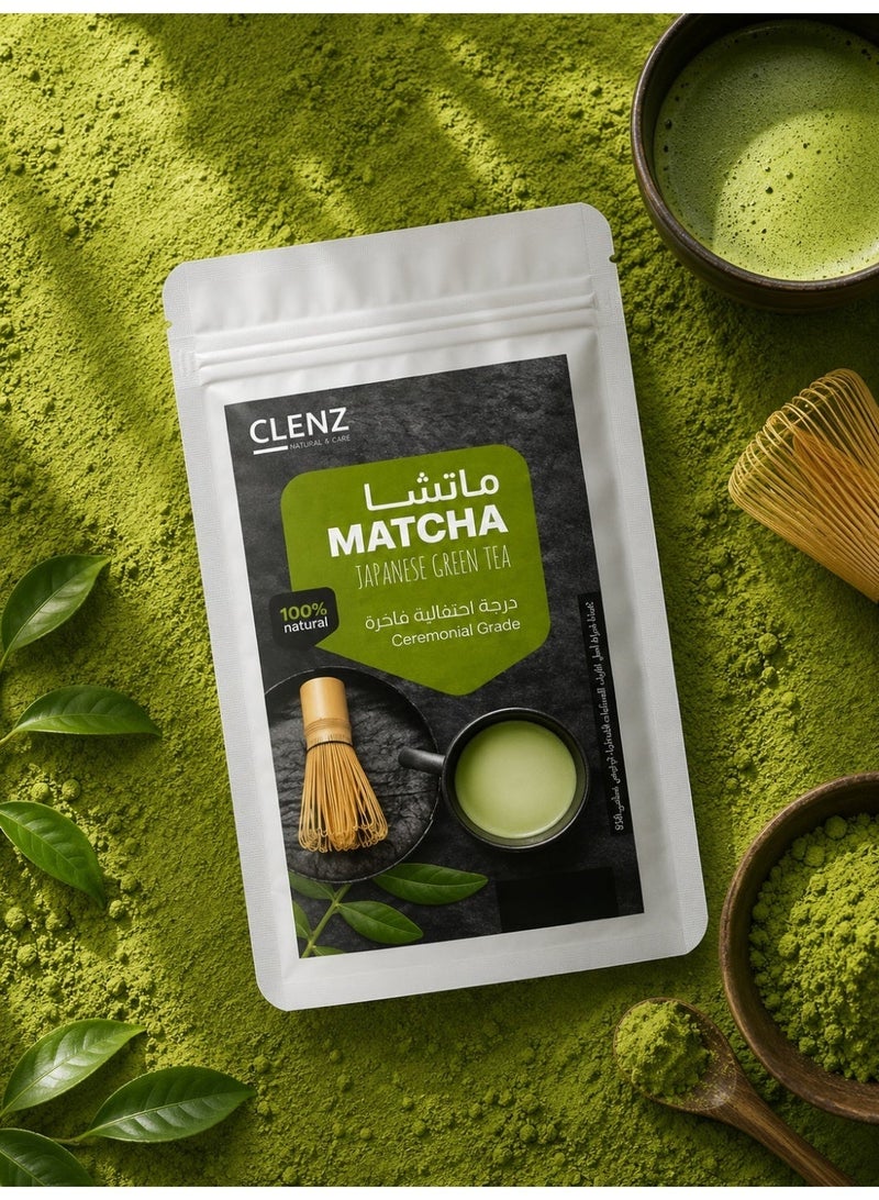 CLENZ Matcha Japanese Green Tea - Ceremonial Grade - 30g - Image 3
