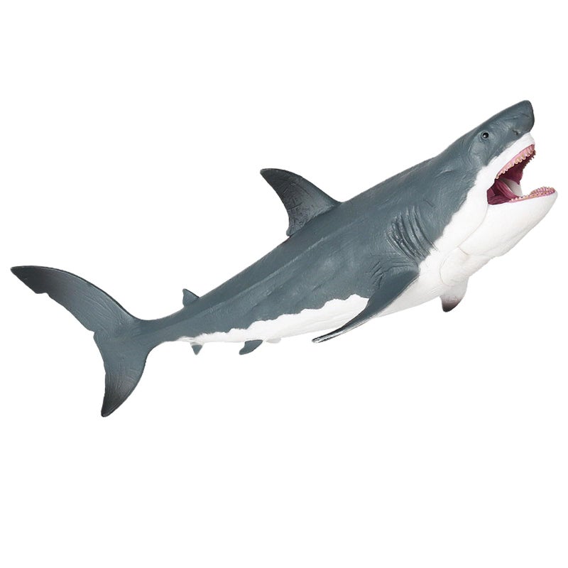 AENIMELY Megalodon Shark Figurine Prehistoric Movable Mouth Large Shark Toys Deep Sea Creature Ocean Animal Model for Kids Bath Toy Cake Topper - Image 2