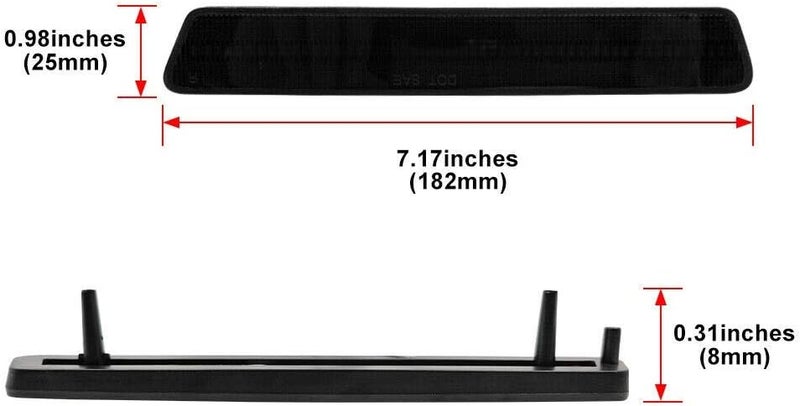 NSLUMO LED Rear Side Marker Lights for 1999-2004 Ford Mustang - Smoked Lens (2pcs) - Image 5